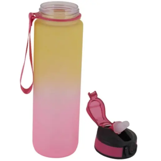 900ml Gradient Bottle Pink Yellow Open